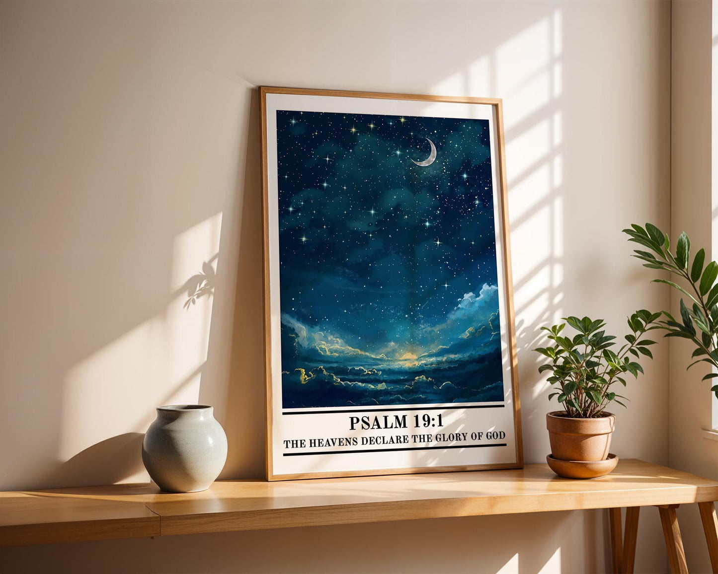 Christian Wall Art | Psalm 19:1 Art Print