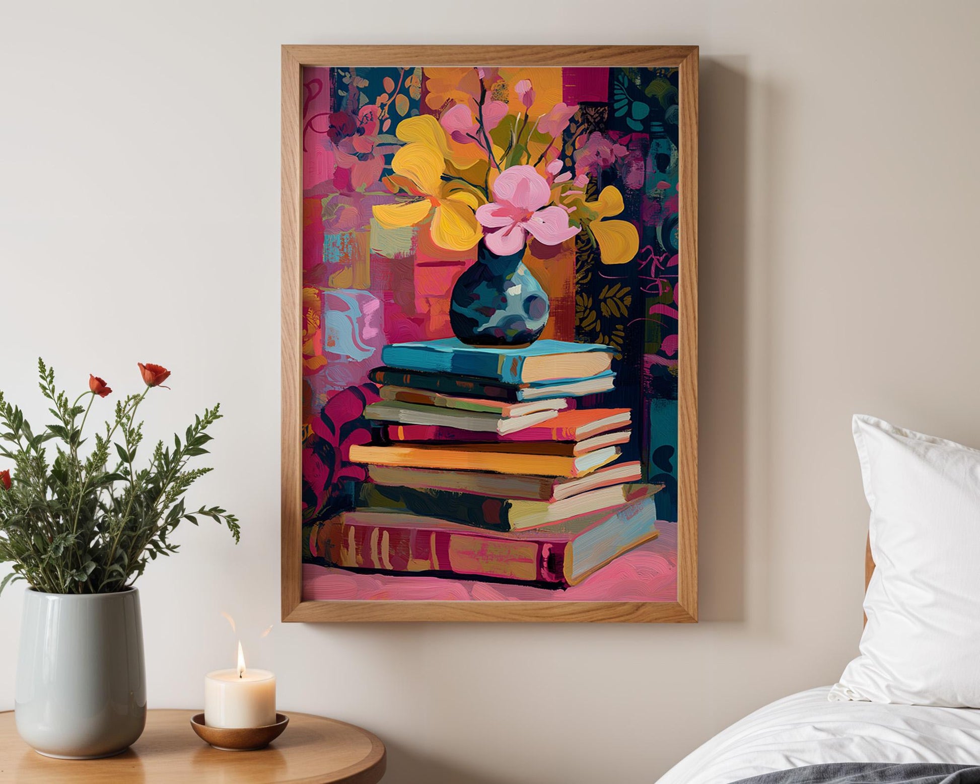 Dopamine Decor | Bright Retro Abstract Floral Print