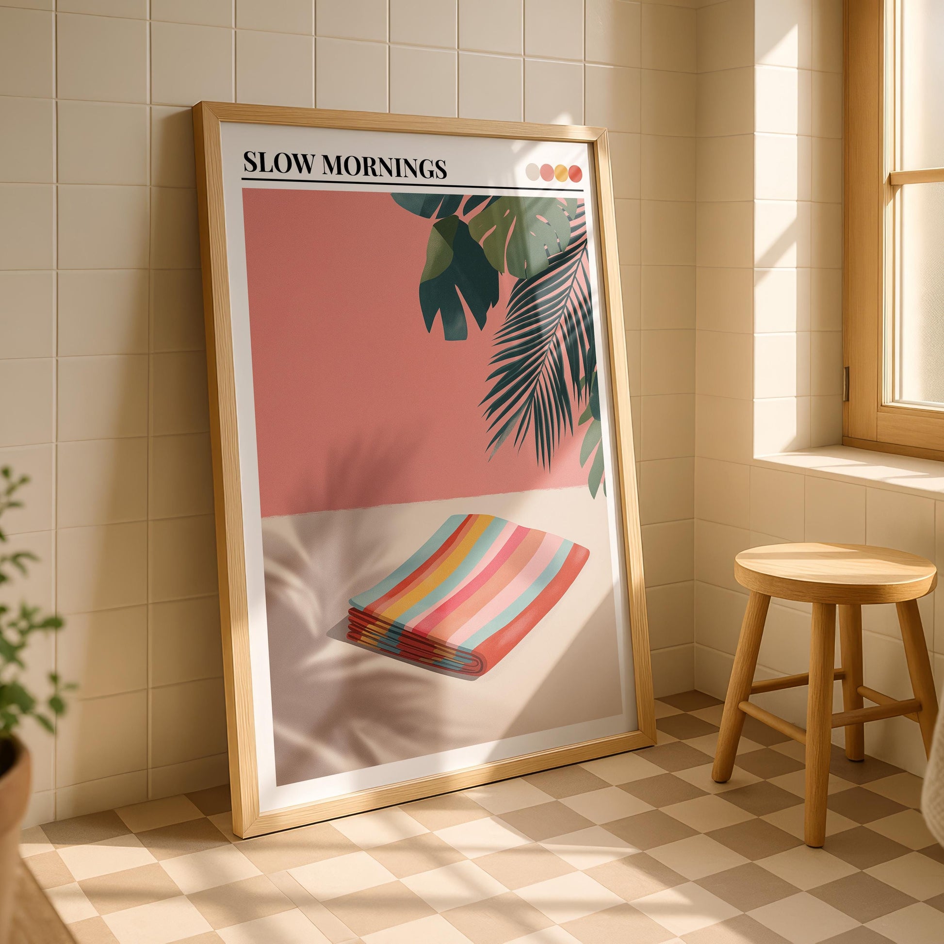 Bathroom Wall Art | Colorful Beach Bathroom Decor