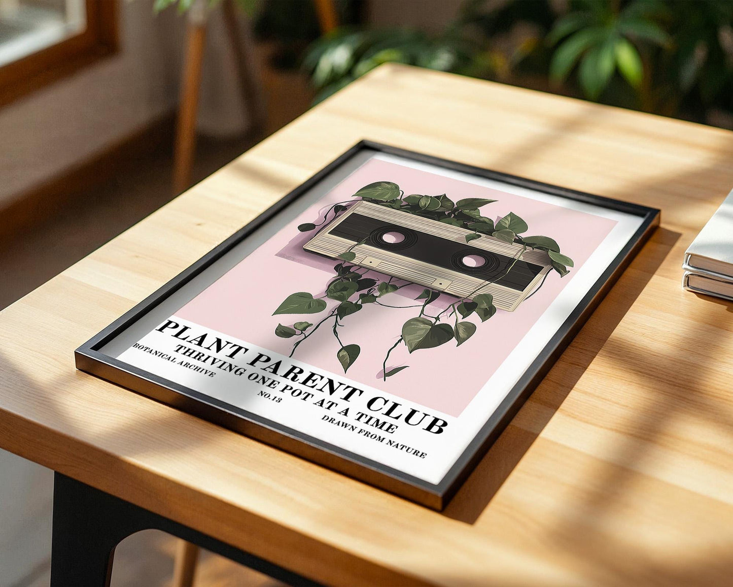 Flower Wall Decor | Retro Cassette Botanical Design