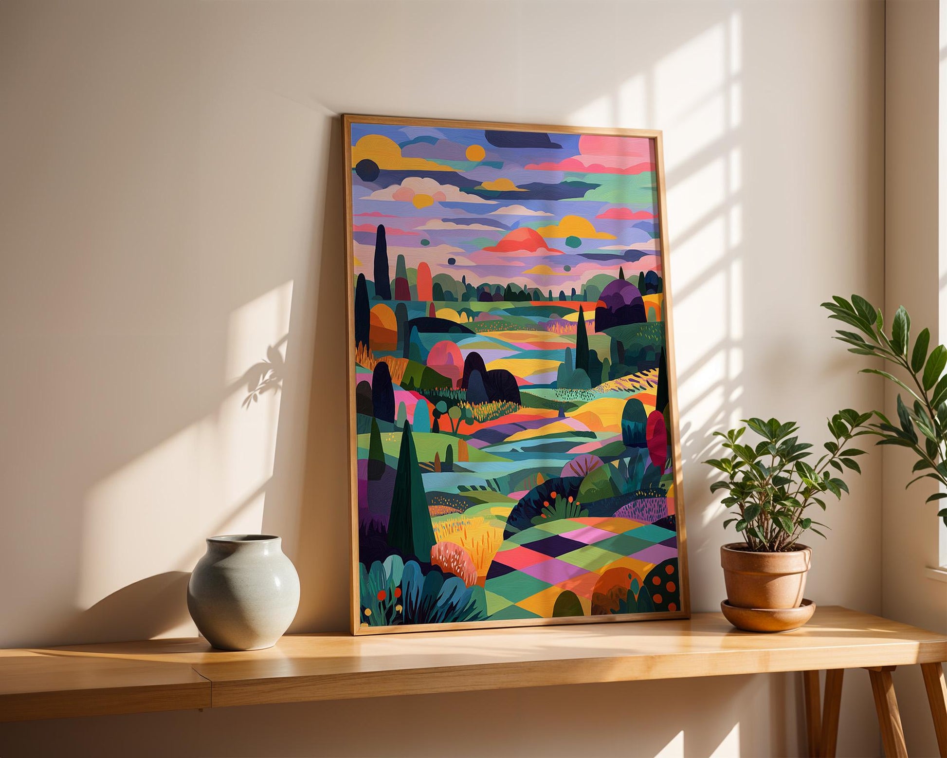 Maximalist Floral Wall Art | Abstract Geometric Print