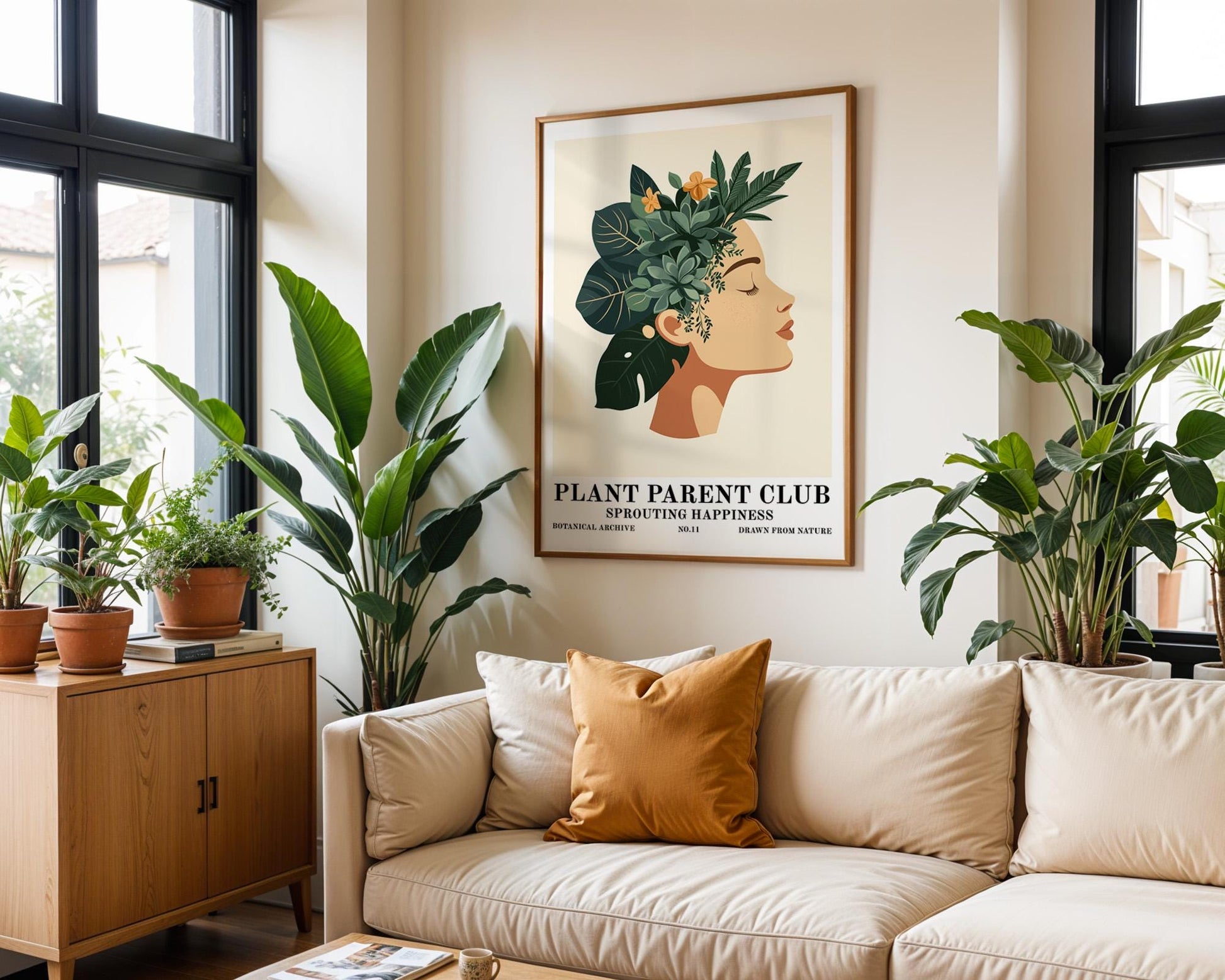 Flower Wall Decor | Botanical House Plant Poster