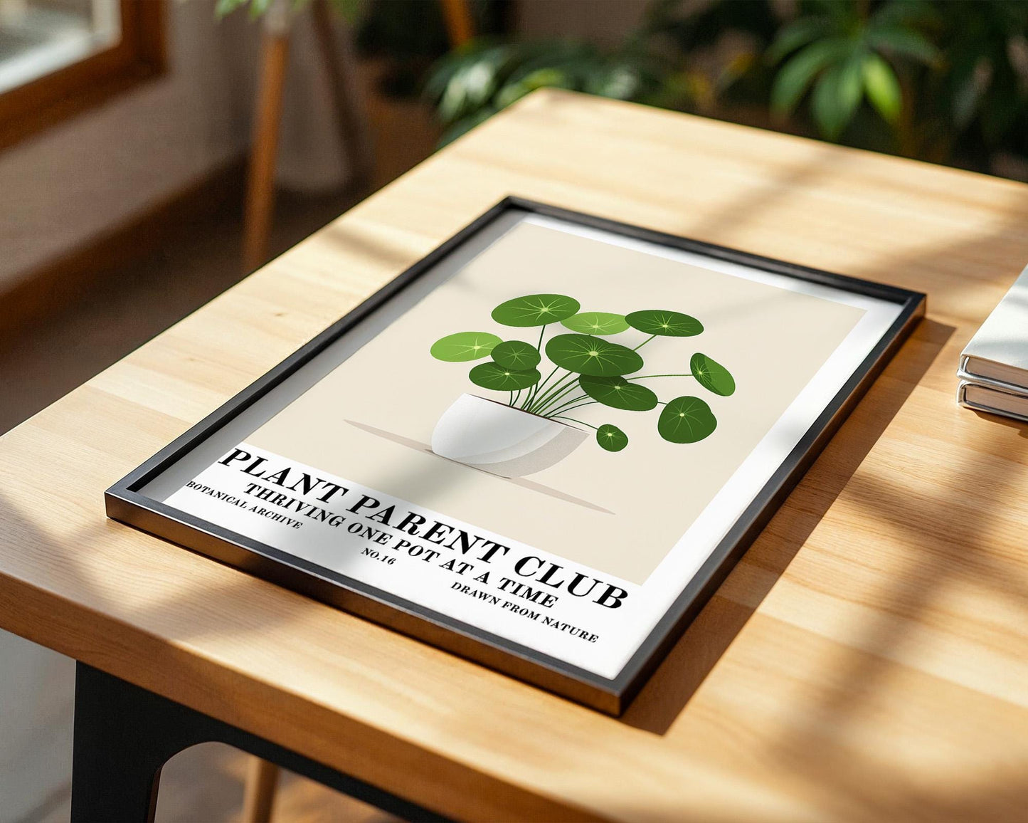 Flower Wall Decor | Pilea Peperomioides Plant Print