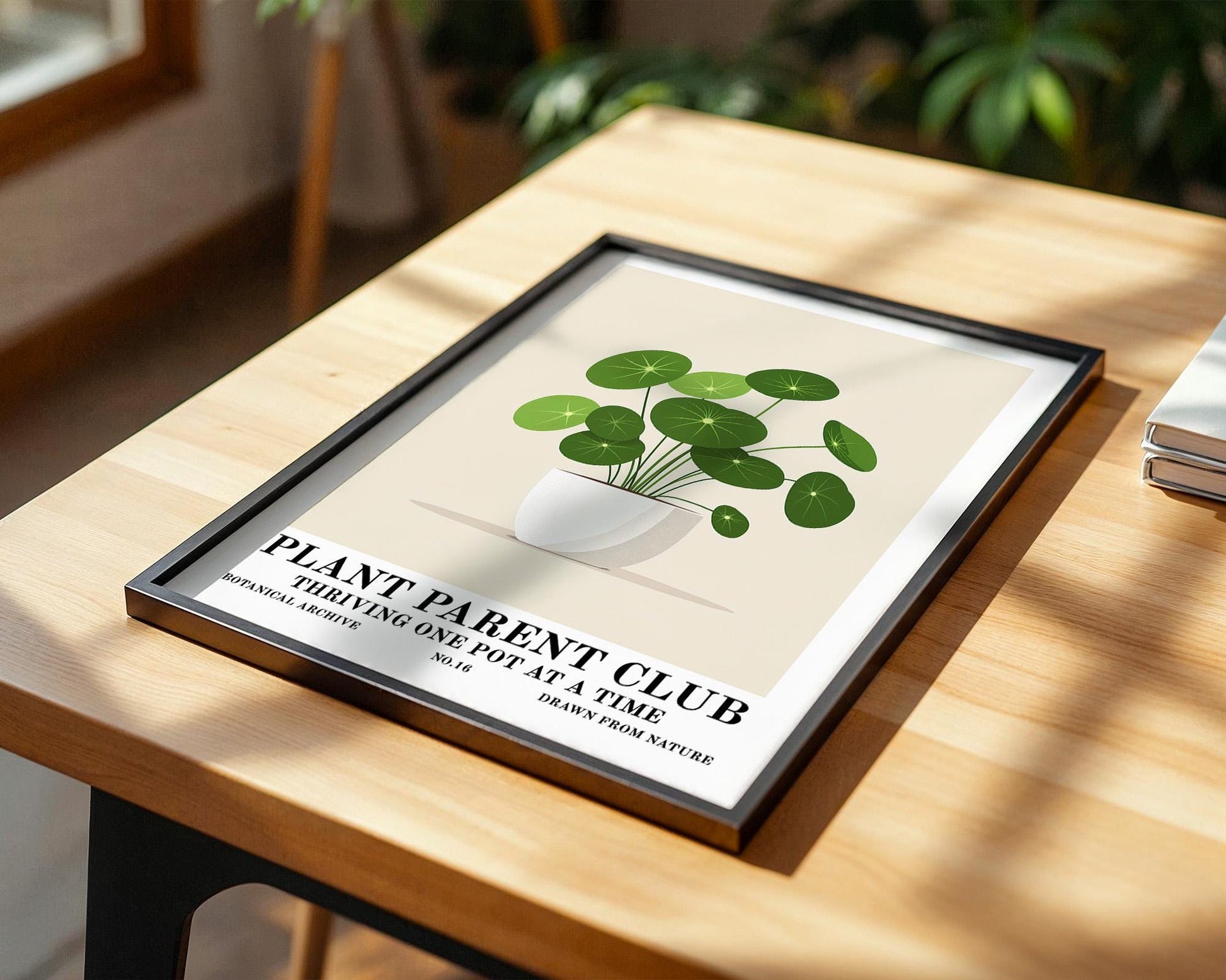Flower Wall Decor | Pilea Peperomioides Plant Print