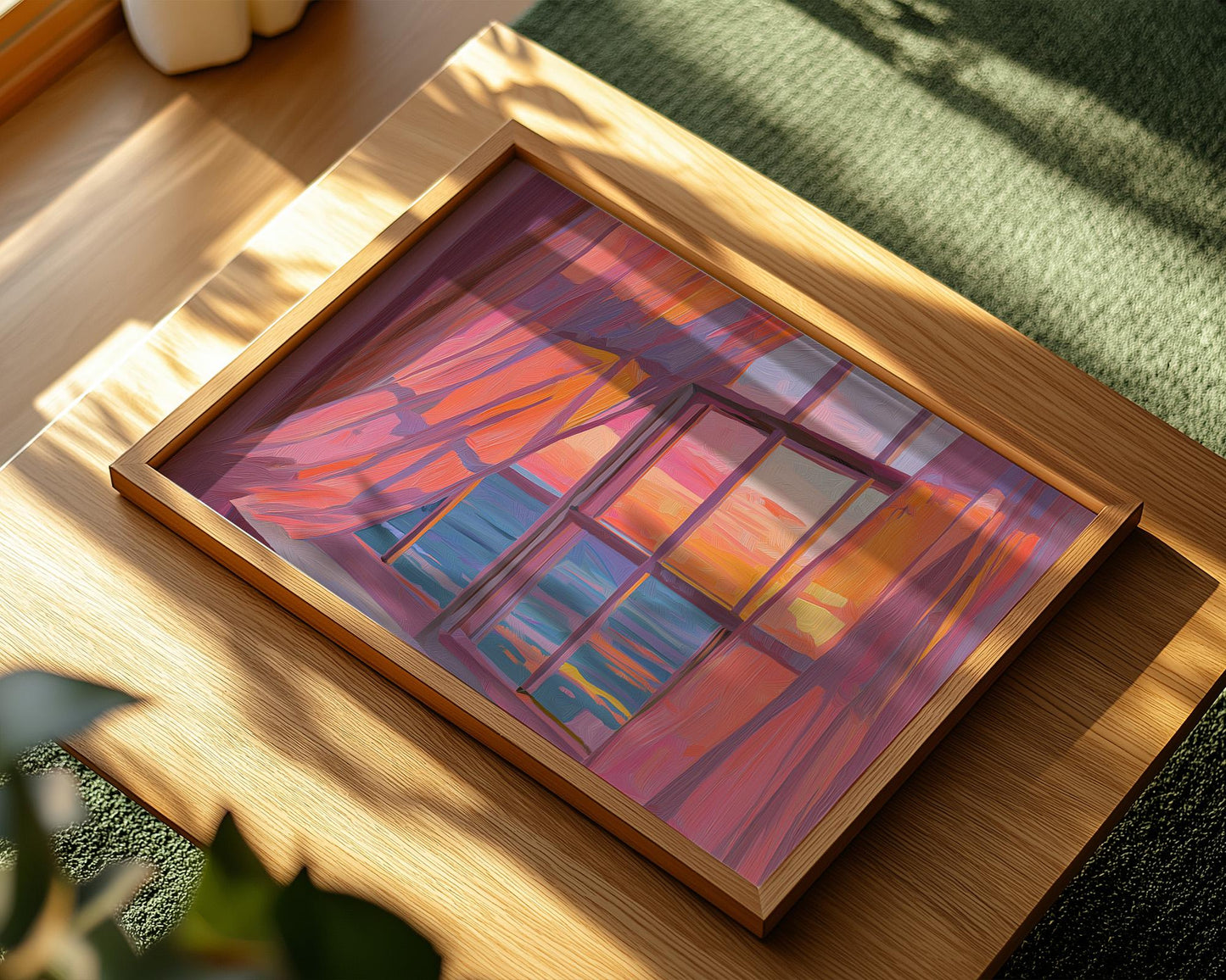 Dopamine Decor | Colourful Ocean Window View Print