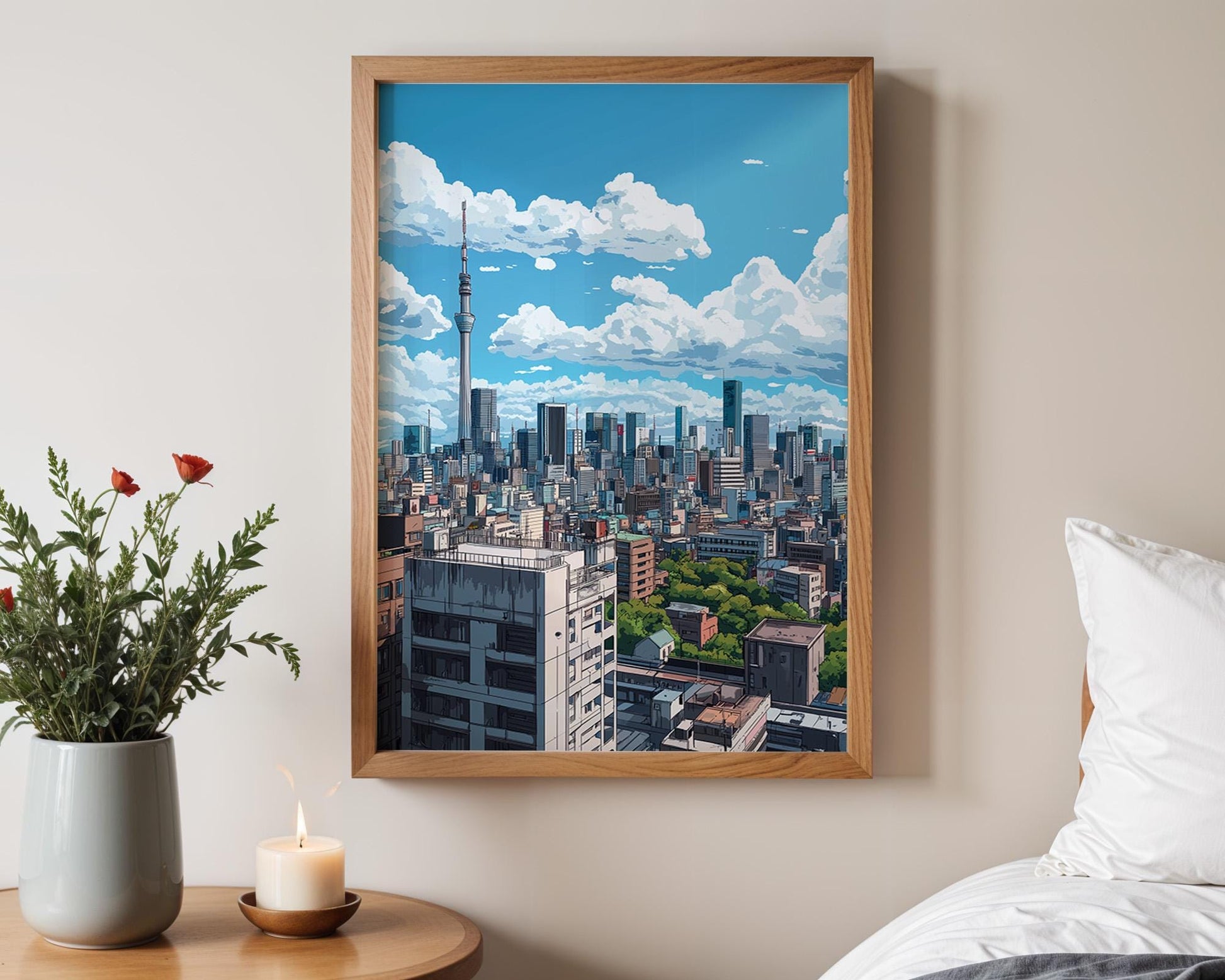 Japanese Wall Art | Anime Tokyo Skyline Poster