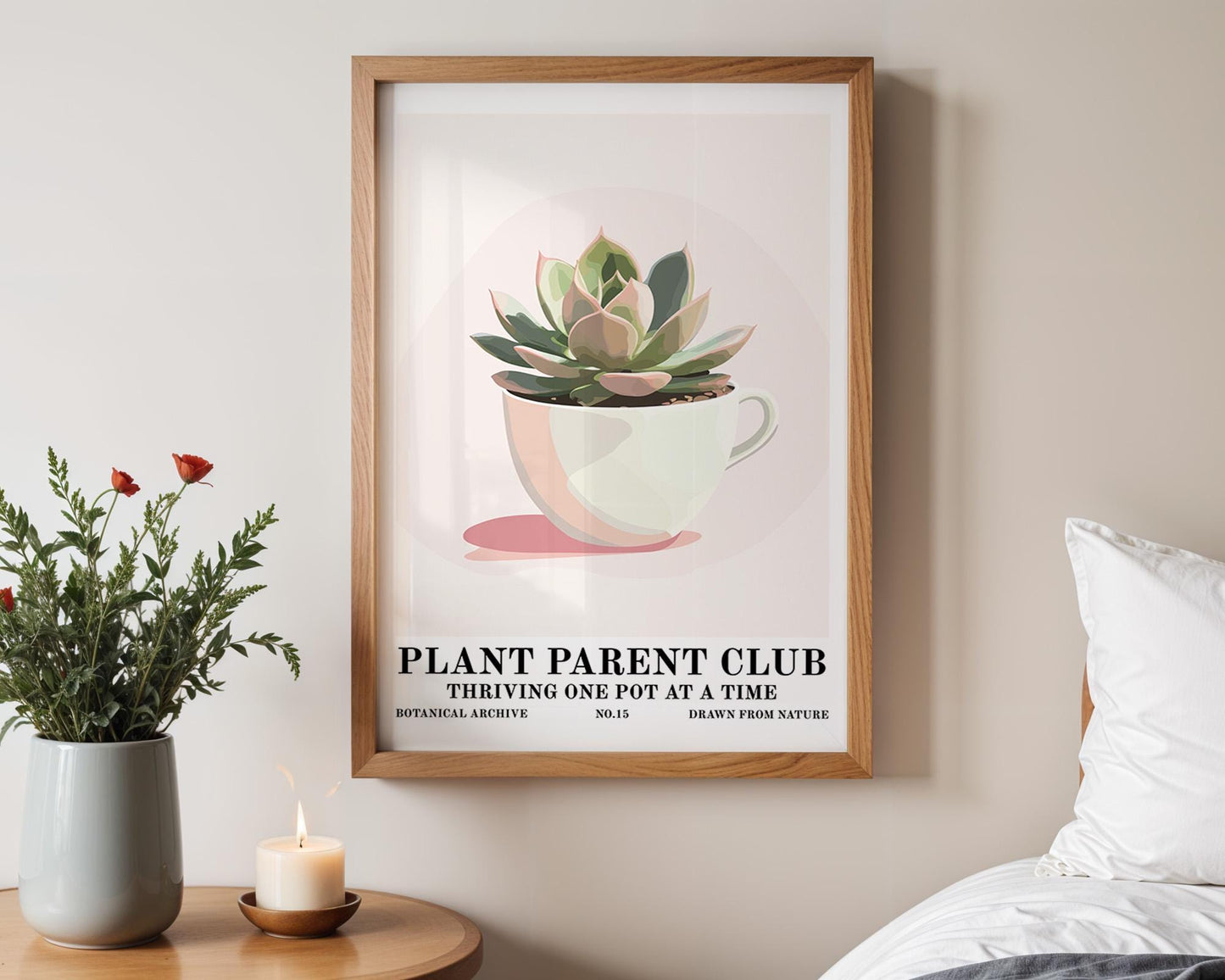 Flower Wall Decor | Minimalistic Plant Decor