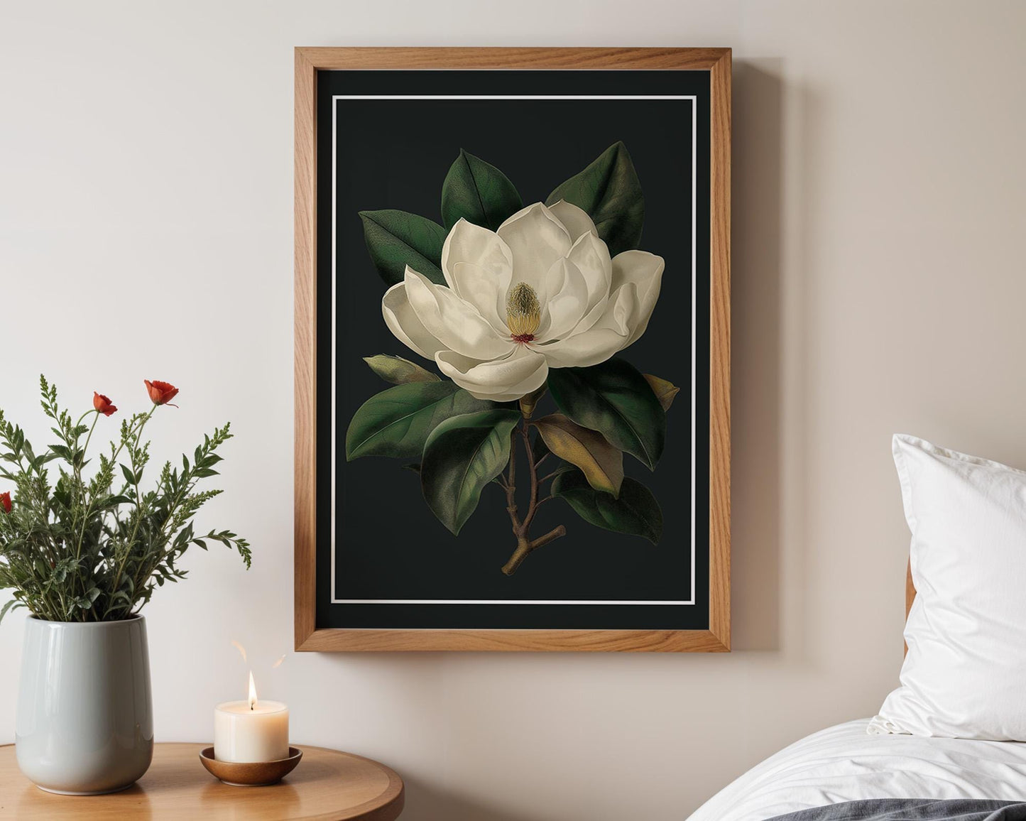 Flower Wall Decor | Magnolia Flower Art