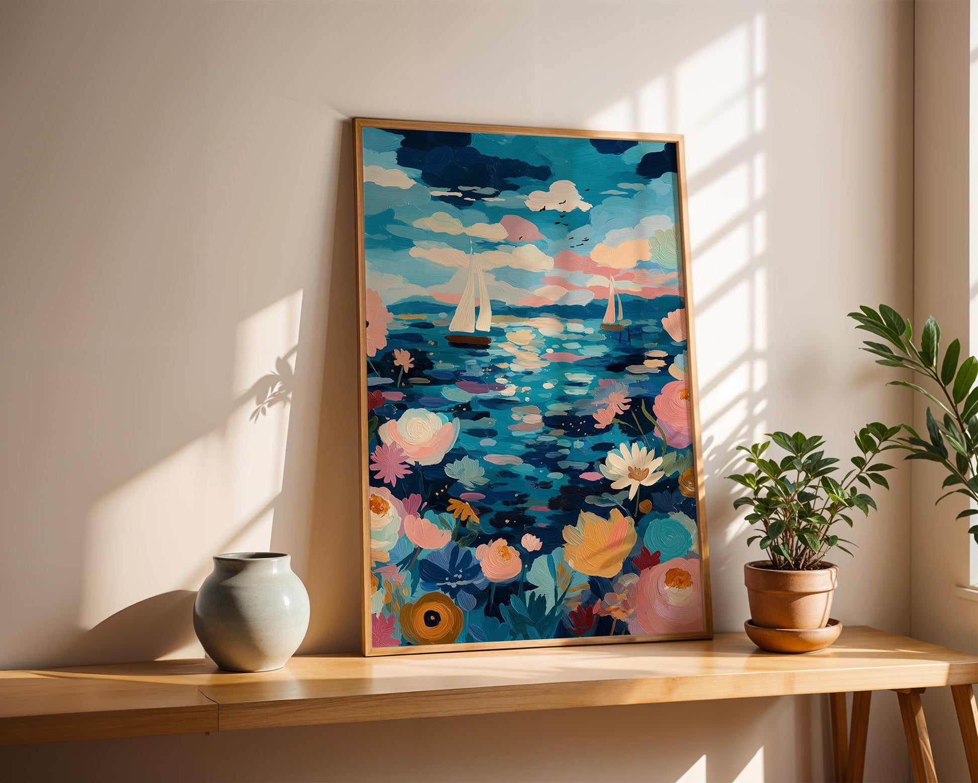 Dopamine Decor | Retro Abstract Ocean Art