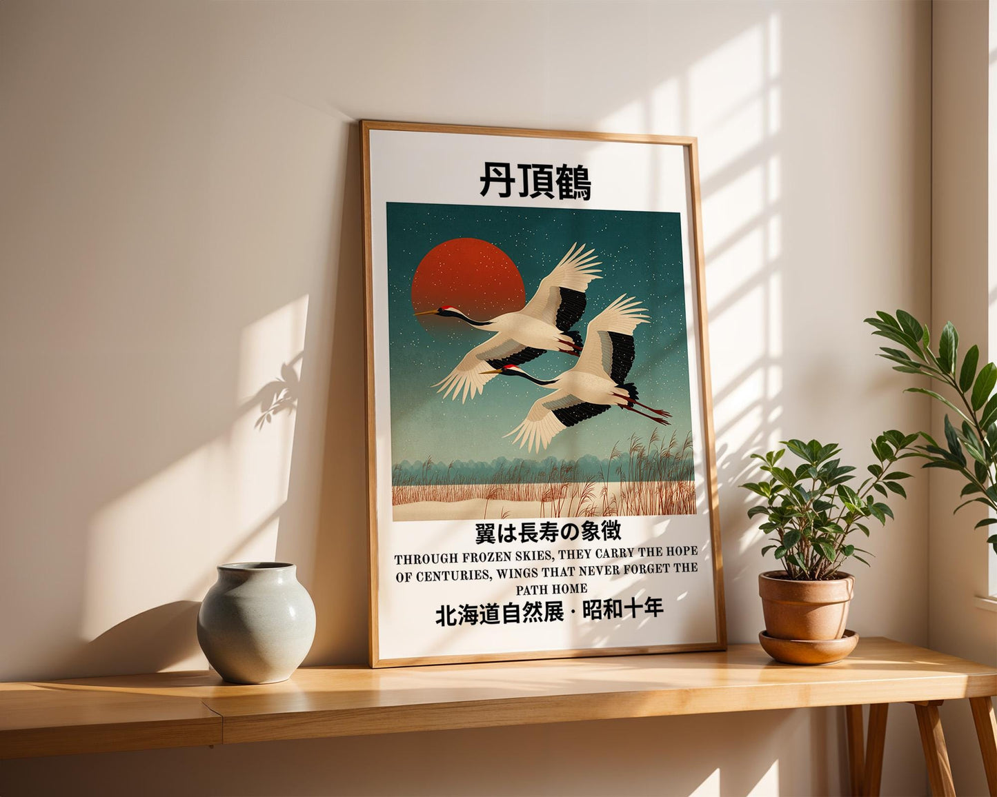 Japanese Wall Art | Japanese Crane Art Print