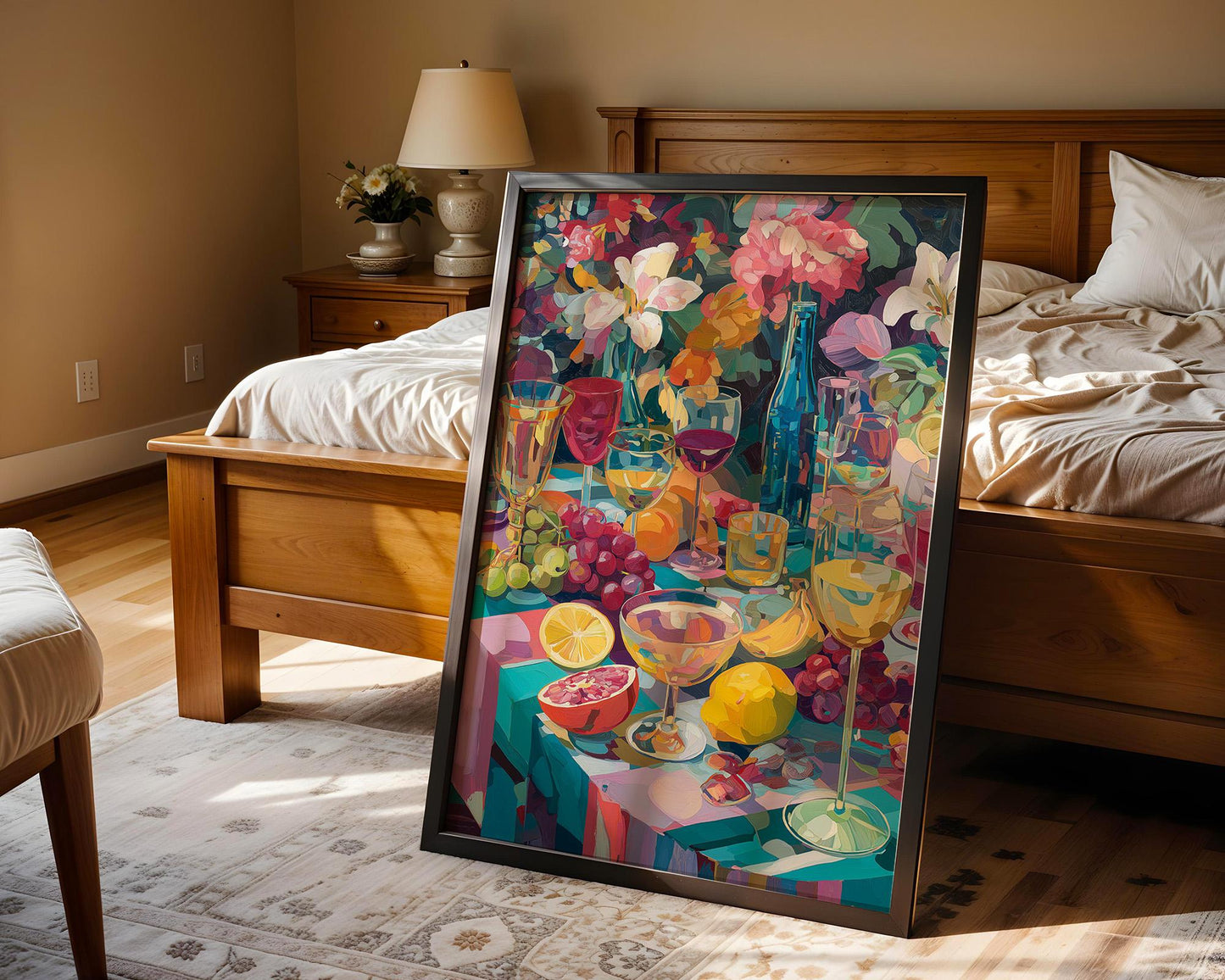 Maximalist Retro Wall Art | Colorful Botanical Poster