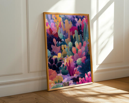 Maximalist Floral Wall Art | Vibrant Garden Print Abstract Boho Decor
