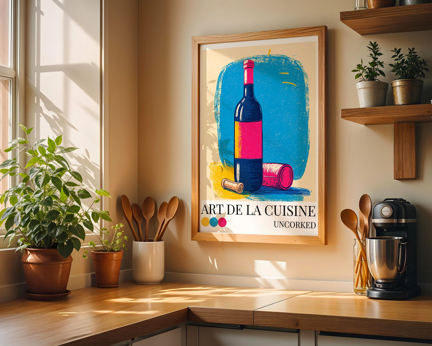 Kitchen Wall Art | Wine Bottle Wall Art
