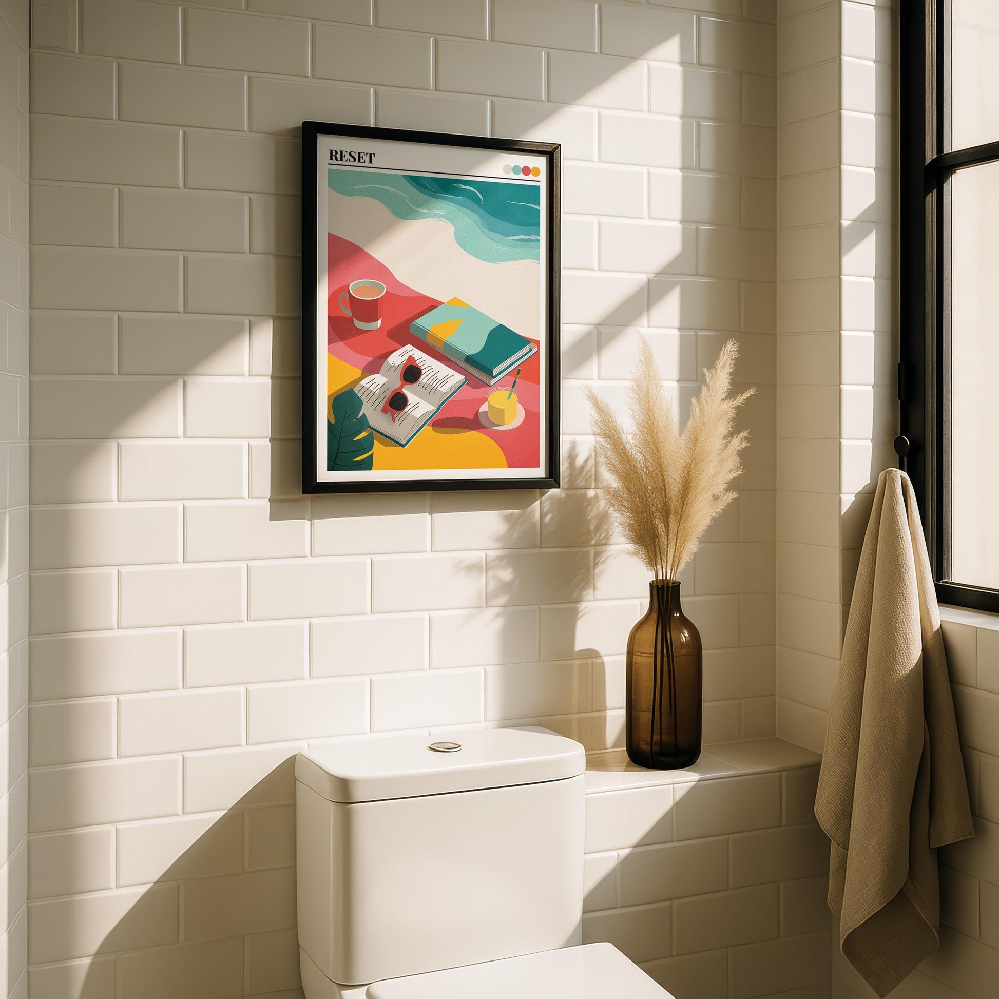 Bathroom Wall Art | Beach Bathroom Art Print