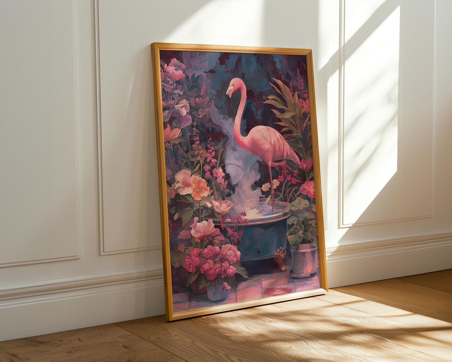 Bathroom Wall Art | Flamingo Bathroom Decor
