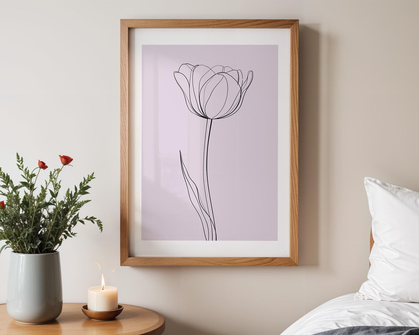 Flower Wall Decor | Abstract Tulip Poster
