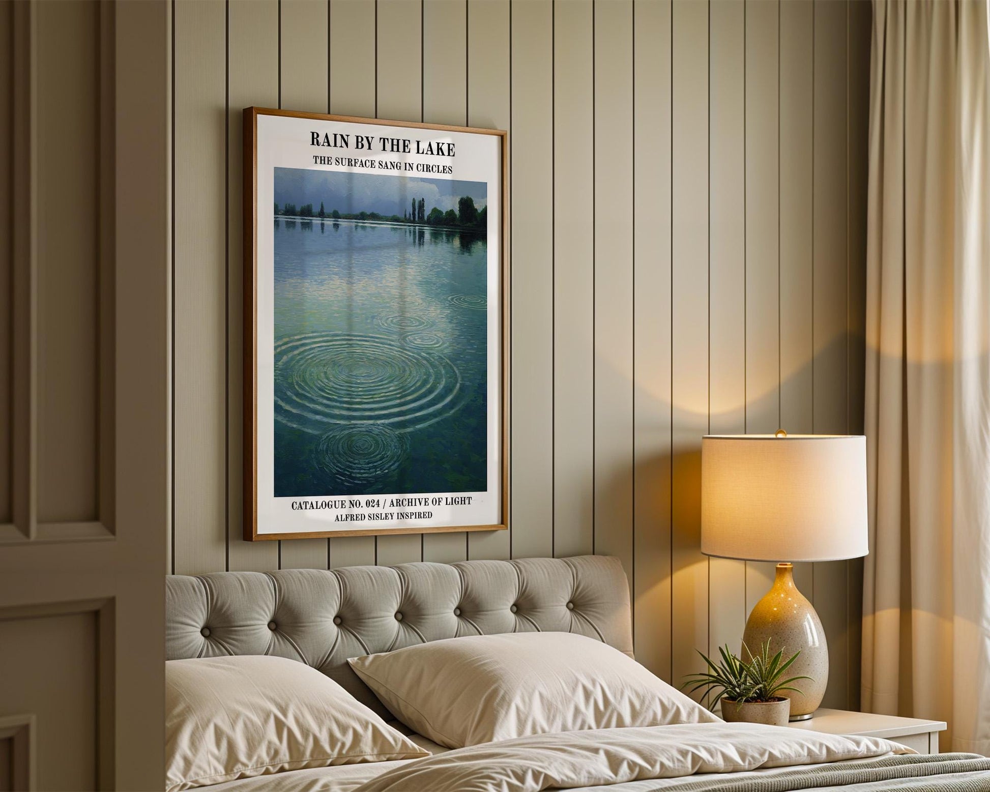 Gallery Wall Art | Alfred Sisley Inspired Rain Over Lake Poster