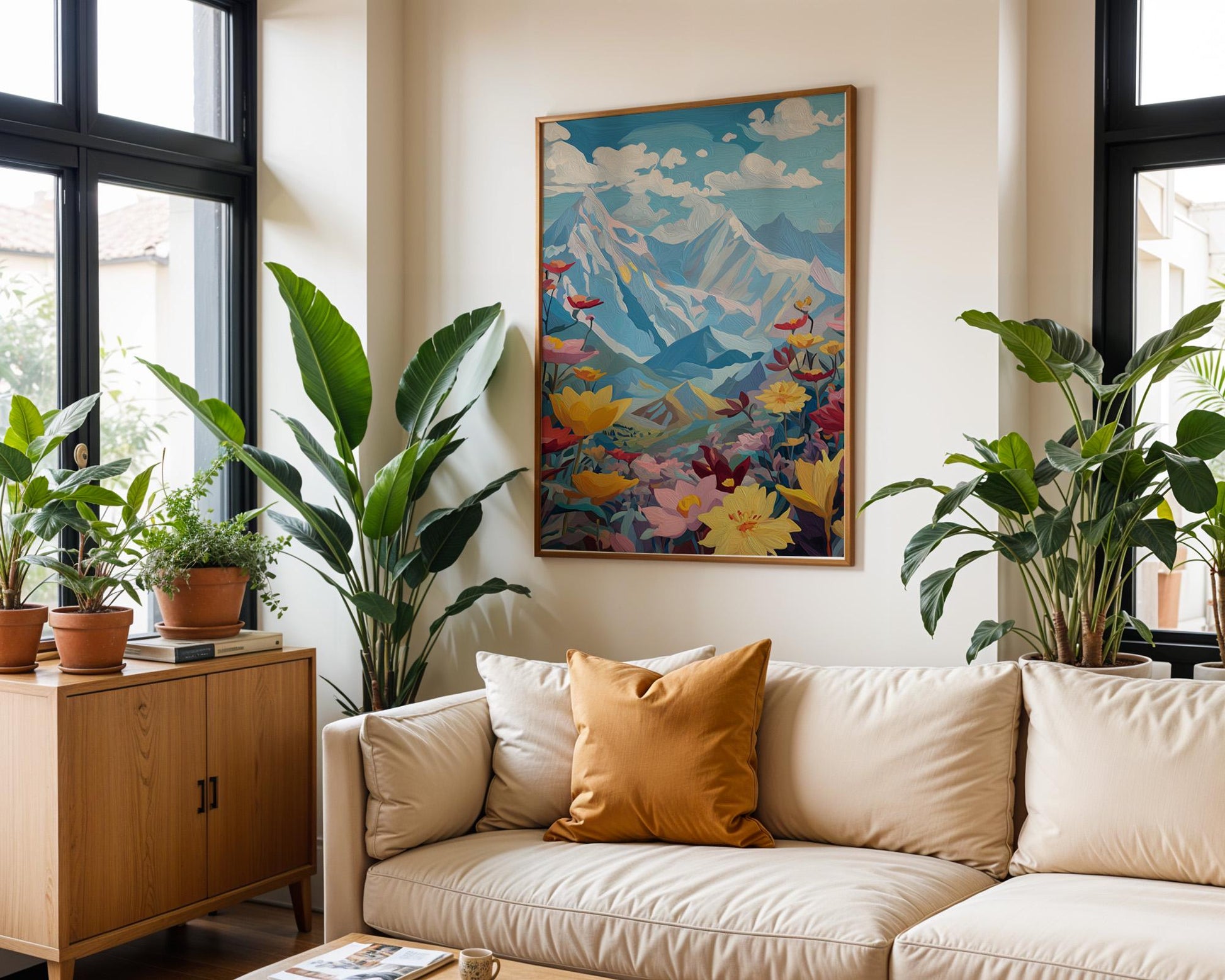 Maximalist Floral Wall Art | Abstract Floral Print