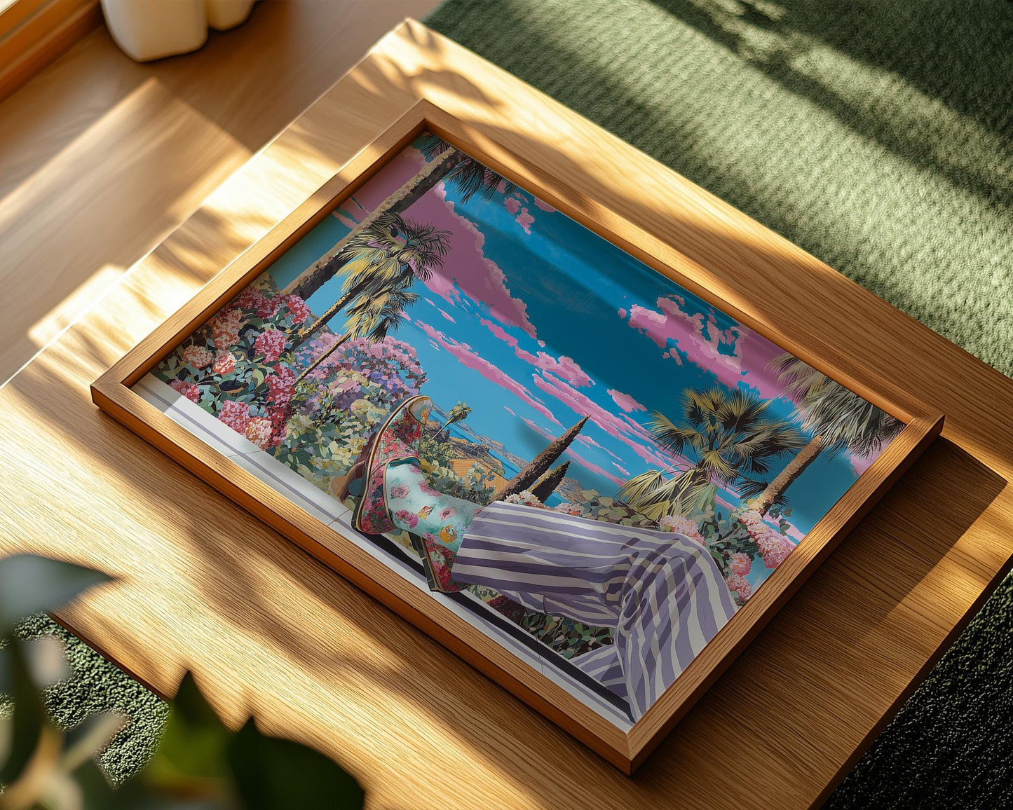 Bathroom Wall Art | Tropical Floral Abstract Boho Art