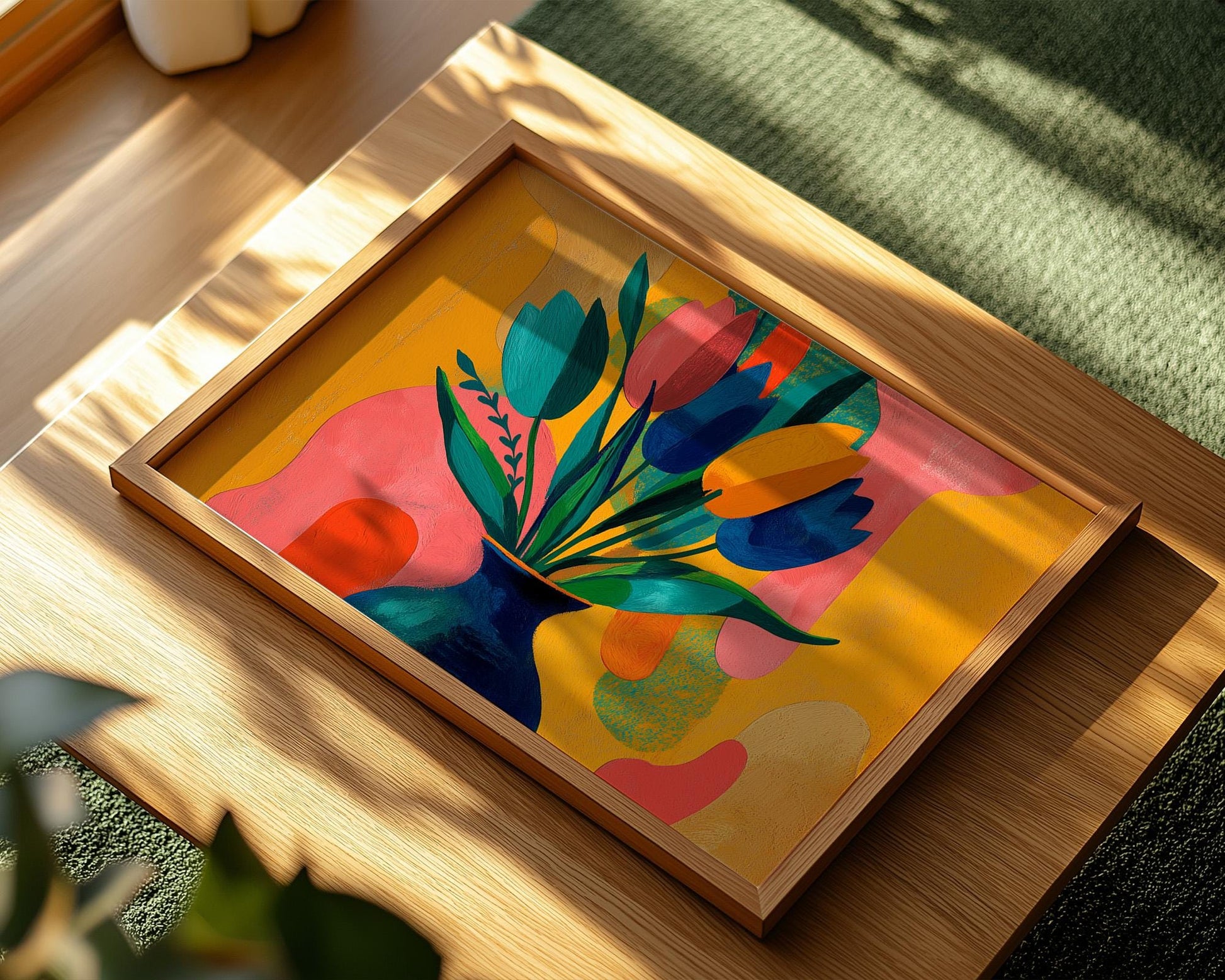 Kitchen Wall Art | Colorful Maximalist Flower