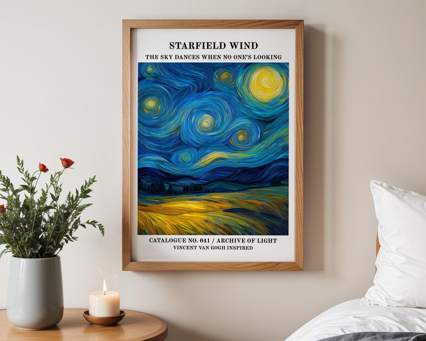 Gallery Wall Art | Van Gogh Inspired Starry Night Print