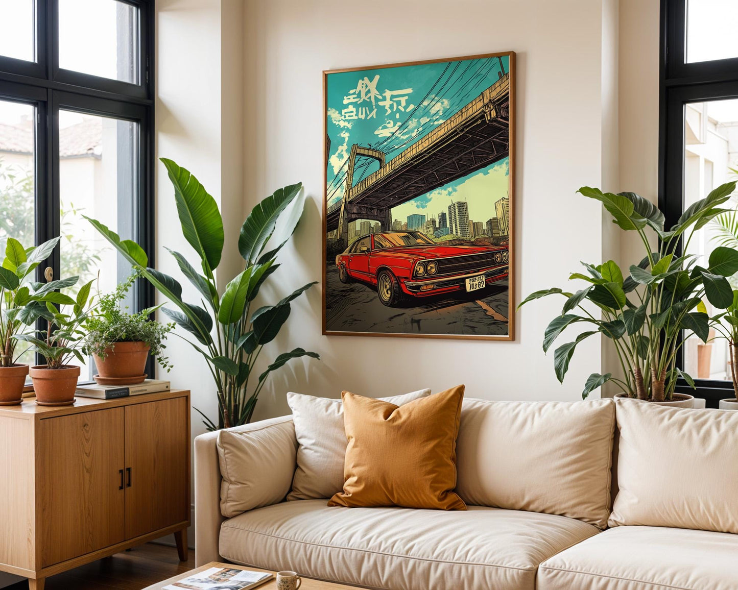 Japanese Wall Art | Vintage Japanese Car Poster