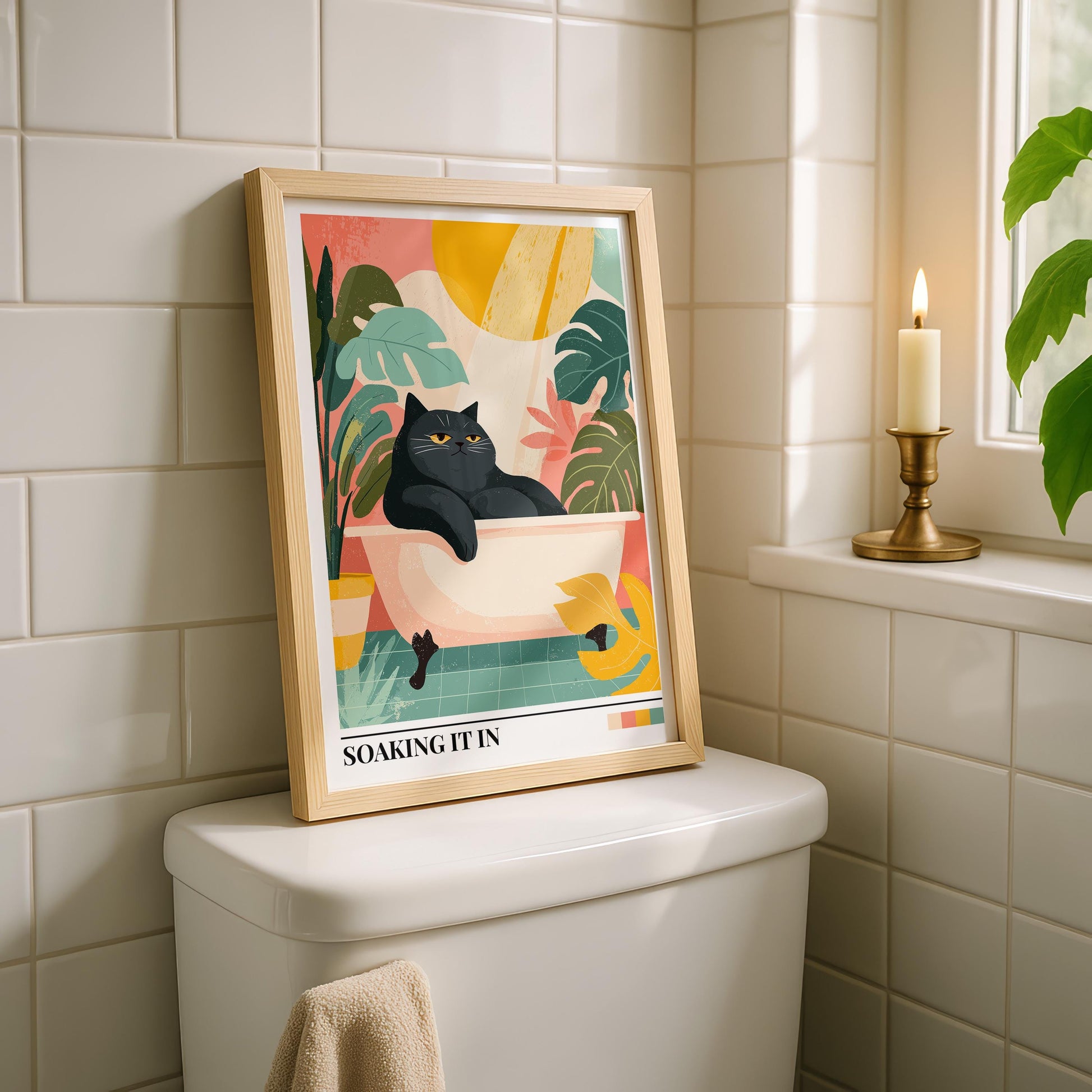 Bathroom Wall Art | Cat Bathroom Wall Art