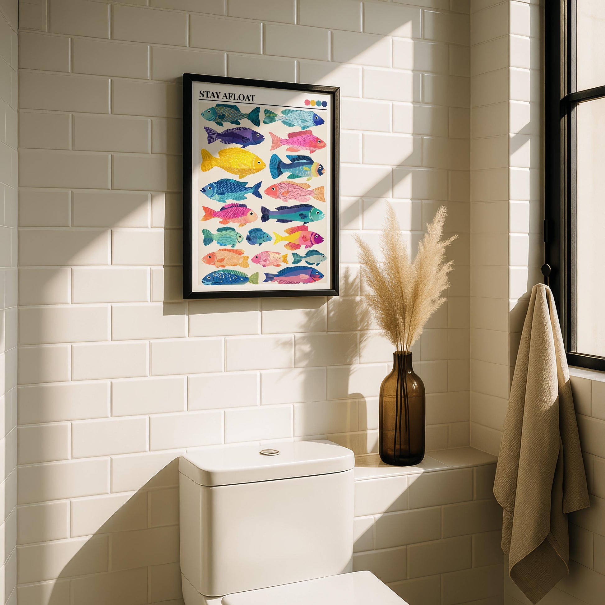Bathroom Wall Art | Fish Bathroom Wall Art