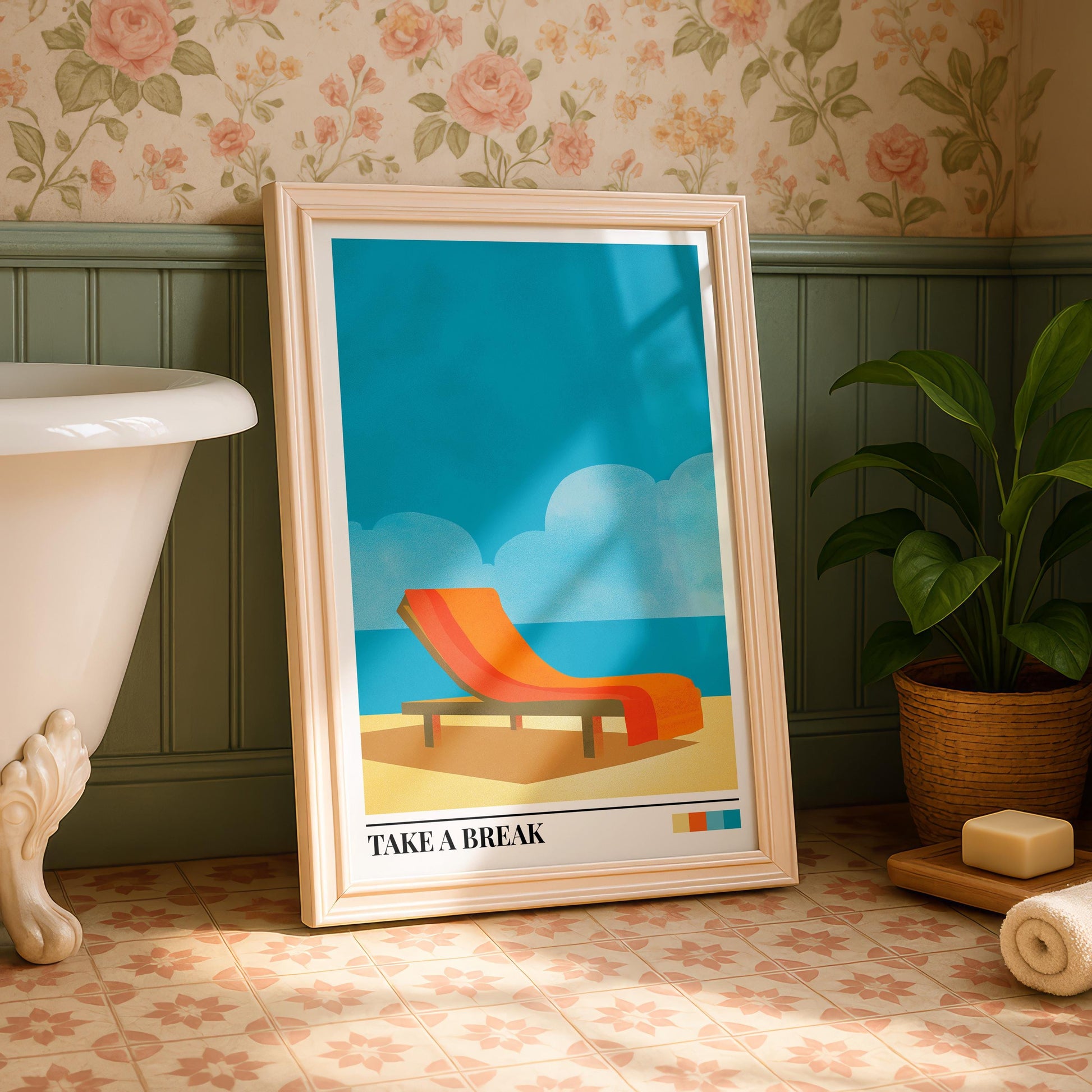 Bathroom Wall Art | Maximalist Coastal Home Decor
