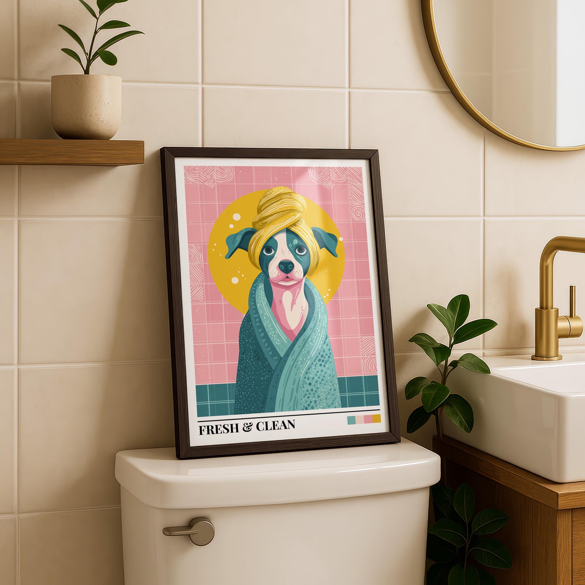 Bathroom Wall Art | Dog Bathroom Decor