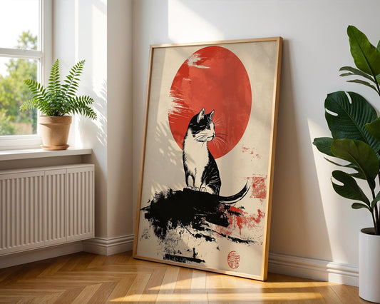 Japanese Wall Art | Japanese Cat Wall Art