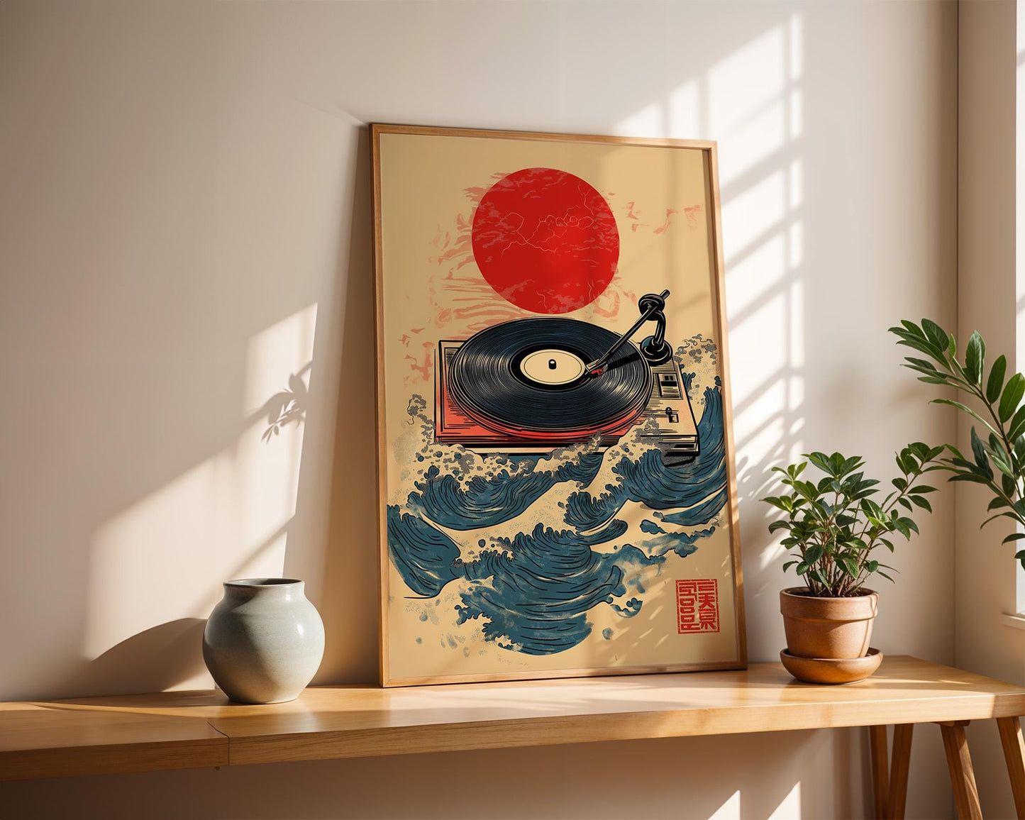 Japanese Wall Art | Japanese Vinyl Record Player