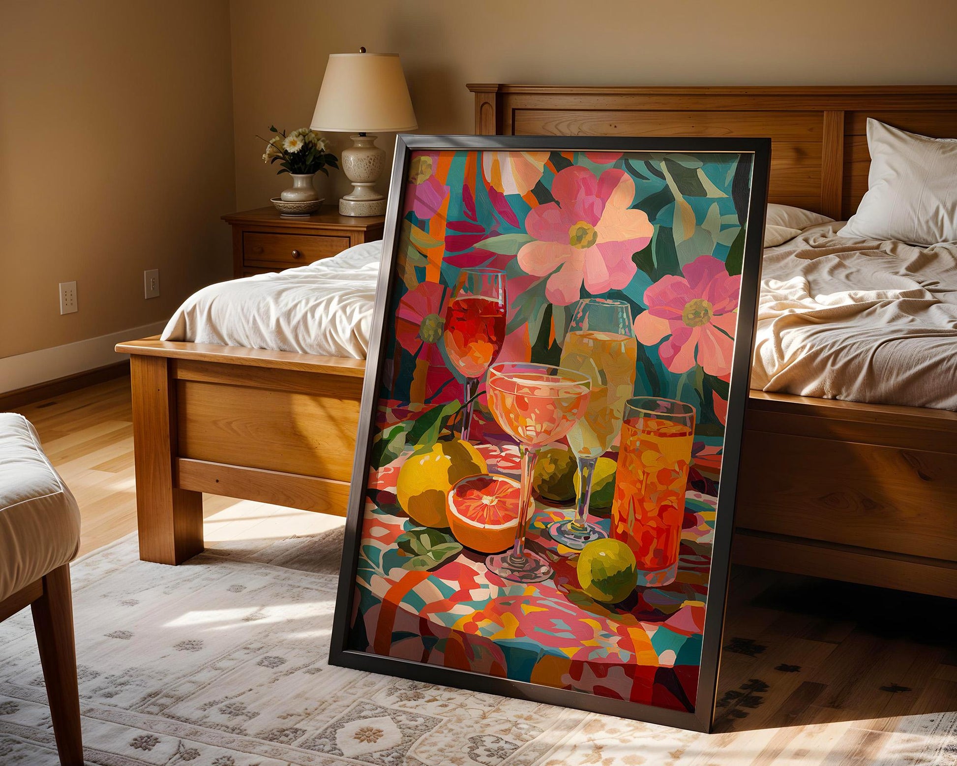 Dopamine Decor | Abstract Floral Retro 1970s Print