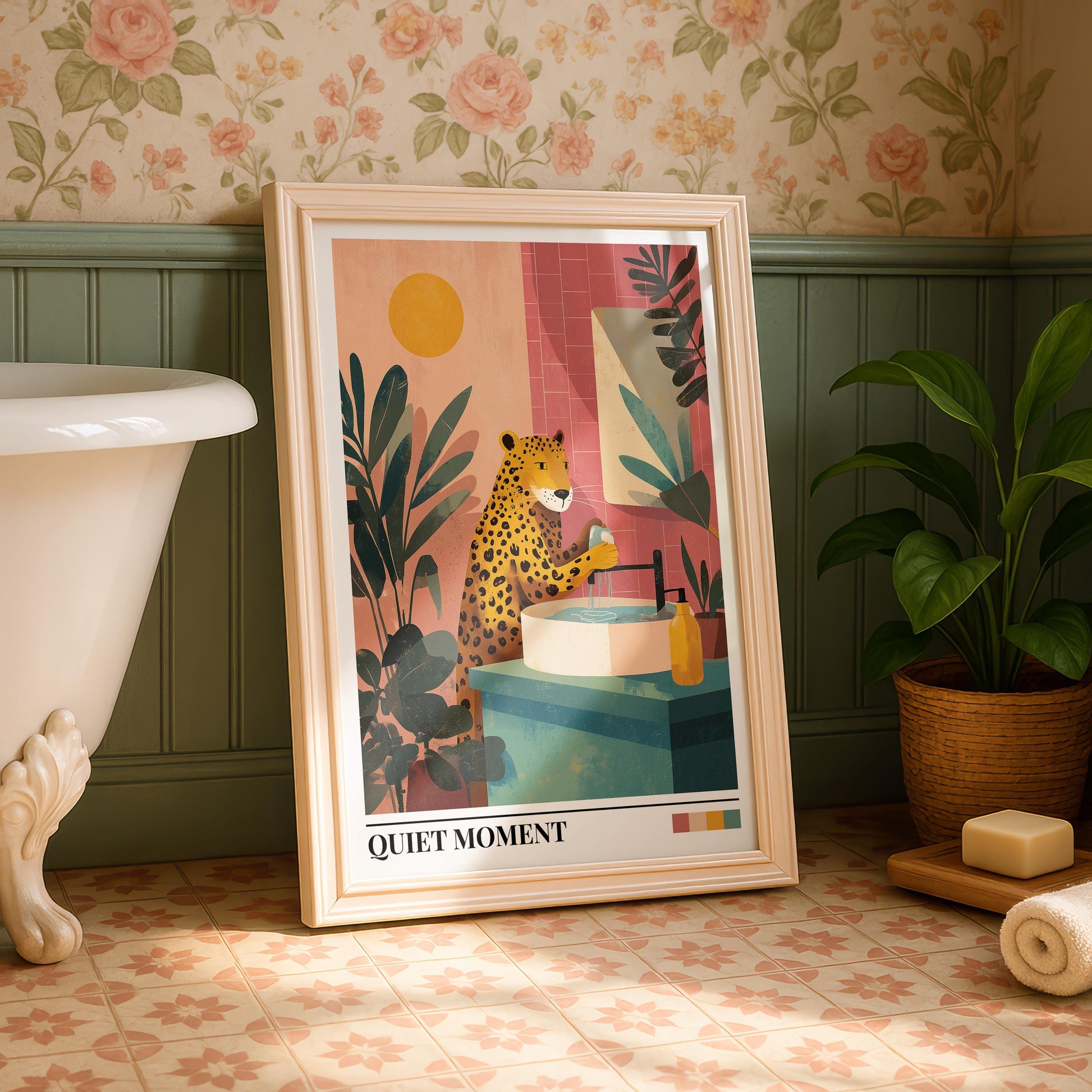 Bathroom Wall Art | Leopard Bathroom Wall Art