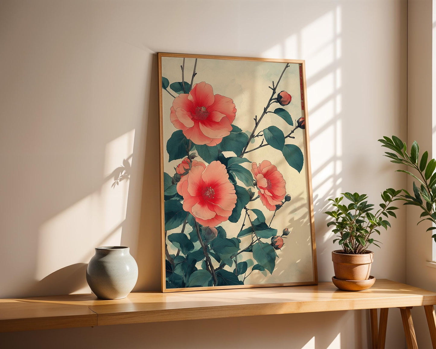Japanese Wall Art | Japanese Floral Art Print