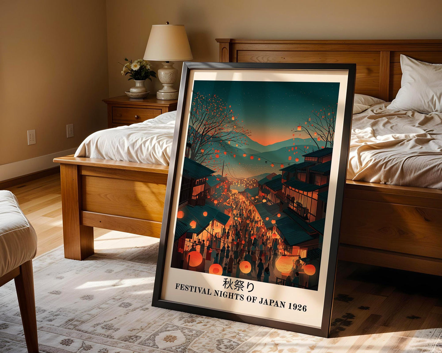 Japanese Wall Art | Autumn Market Decor