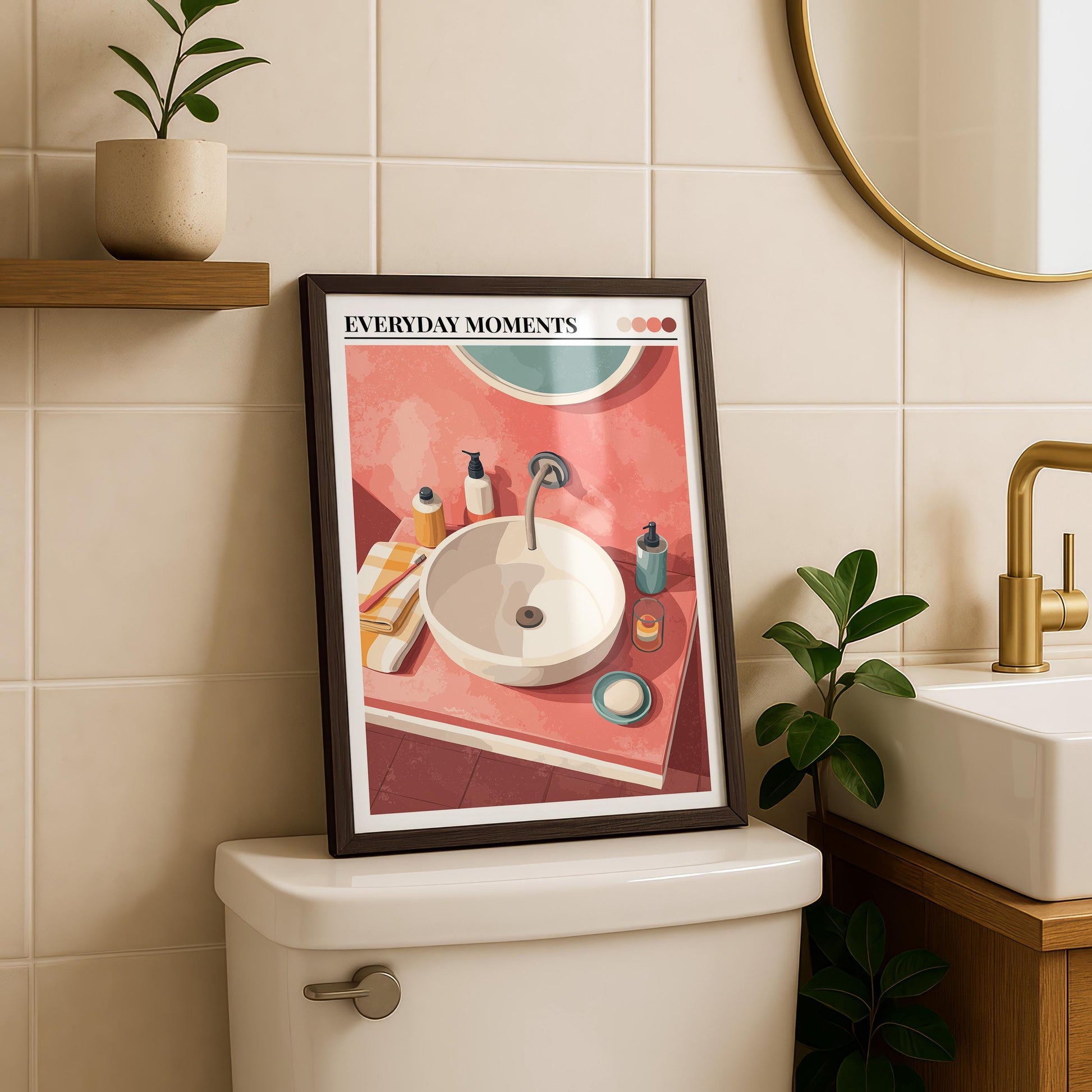 Bathroom Wall Art | Retro Bathroom Wall Art