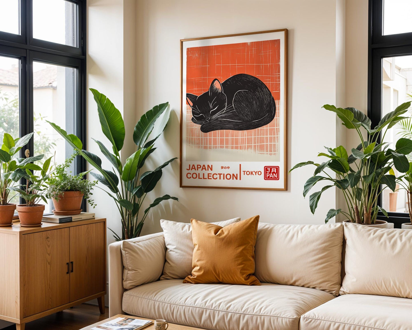 Japanese Wall Art | Japanese Cat Art Print