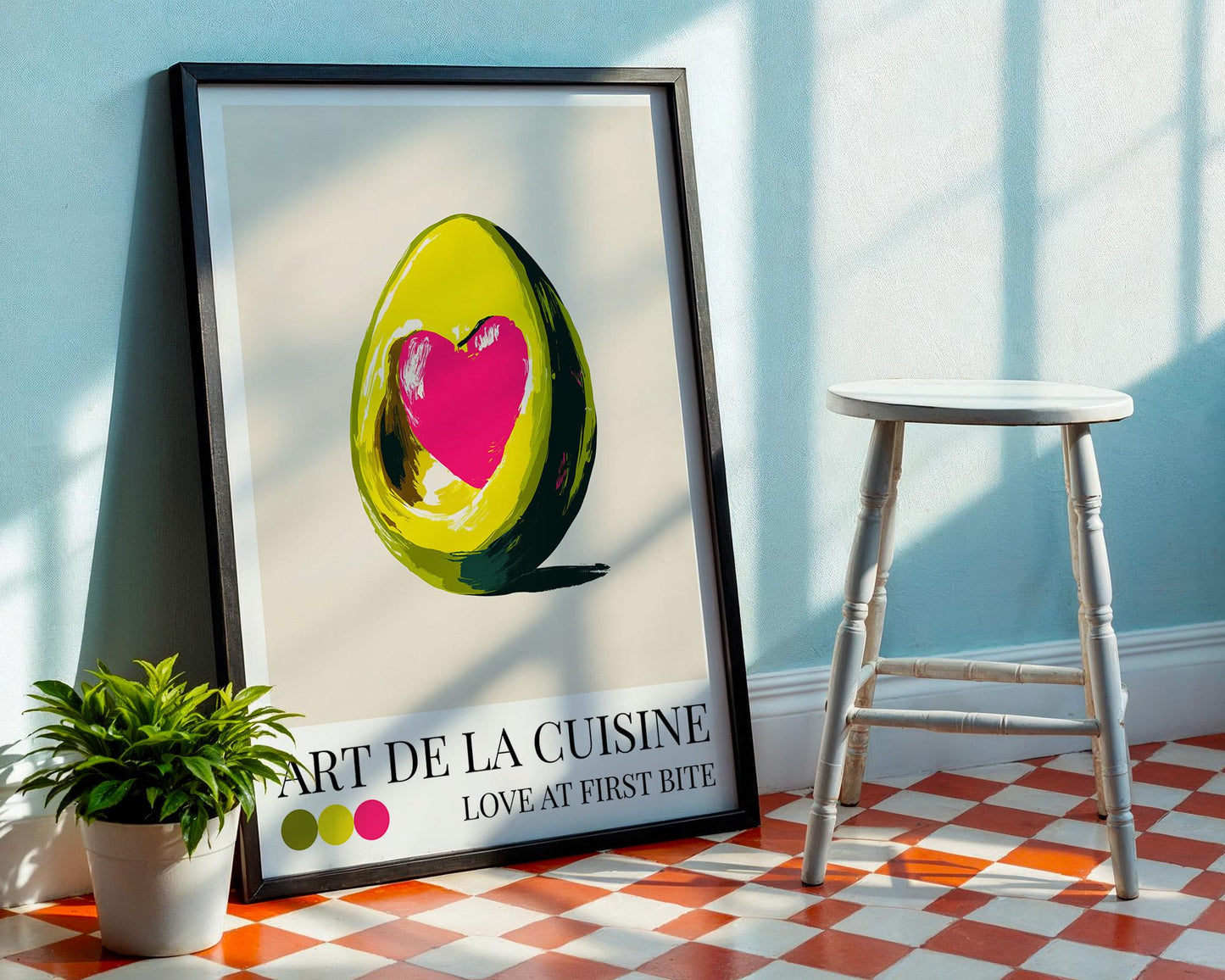 Kitchen Wall Art | Bold Olive Print