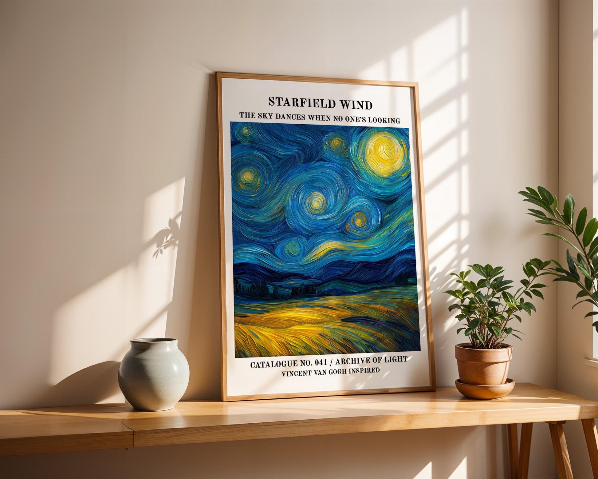 Gallery Wall Art | Van Gogh Inspired Starry Night Print