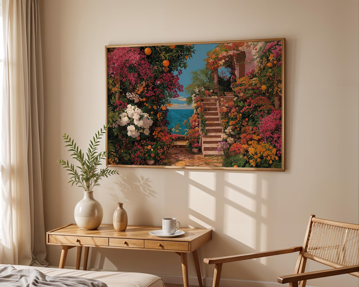Maximalist Flower Wall Art | Colorful Abstract Floral Print