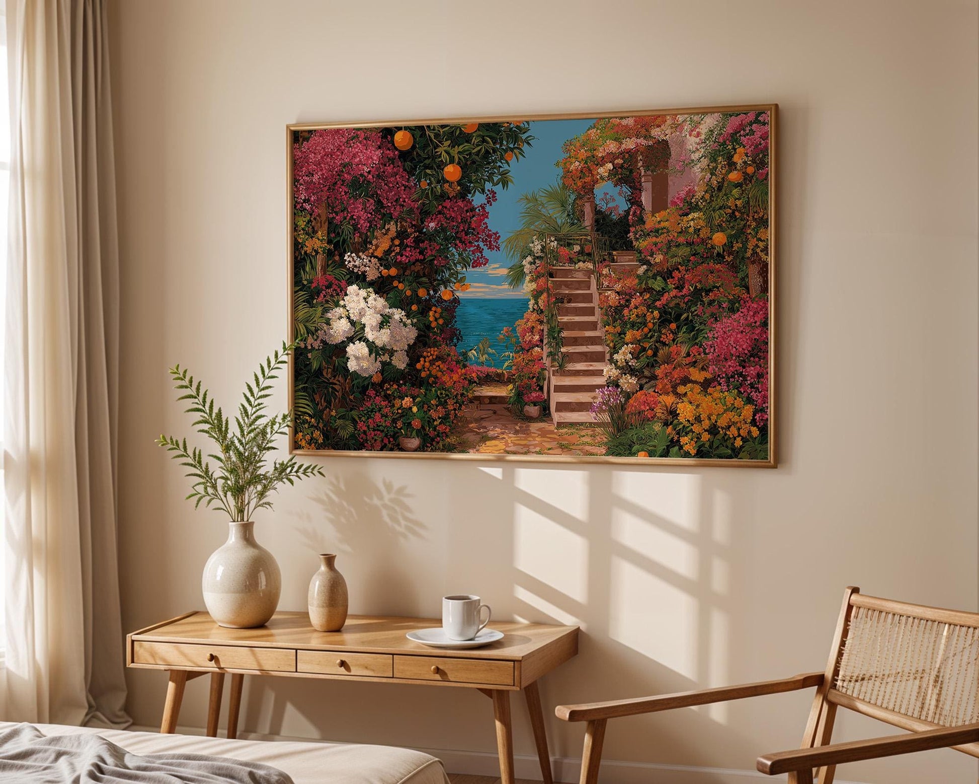 Maximalist Flower Wall Art | Colorful Abstract Floral Print