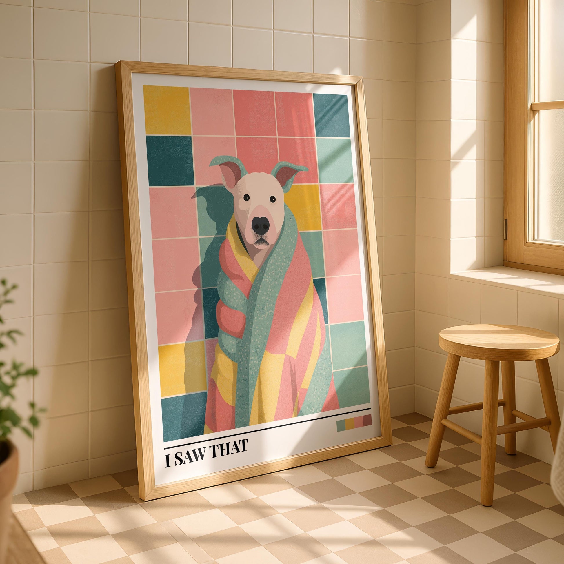 Bathroom Wall Art | Funny Dog Bathroom Decor
