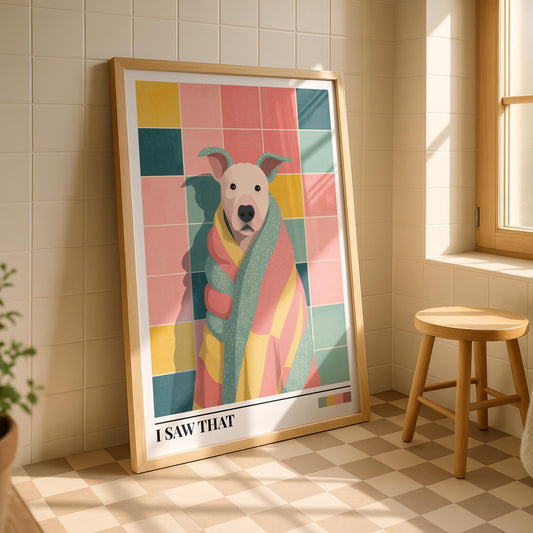 Bathroom Wall Art | Funny Dog Bathroom Decor