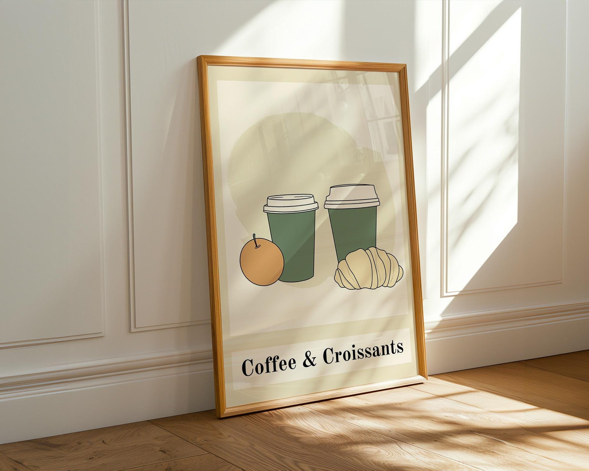 Kitchen Wall Art | Coffee and Croissants Print