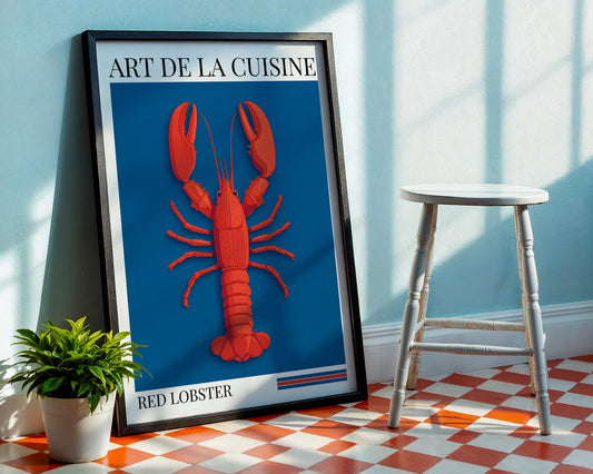 Kitchen Wall Art | Red Lobster Wall Art