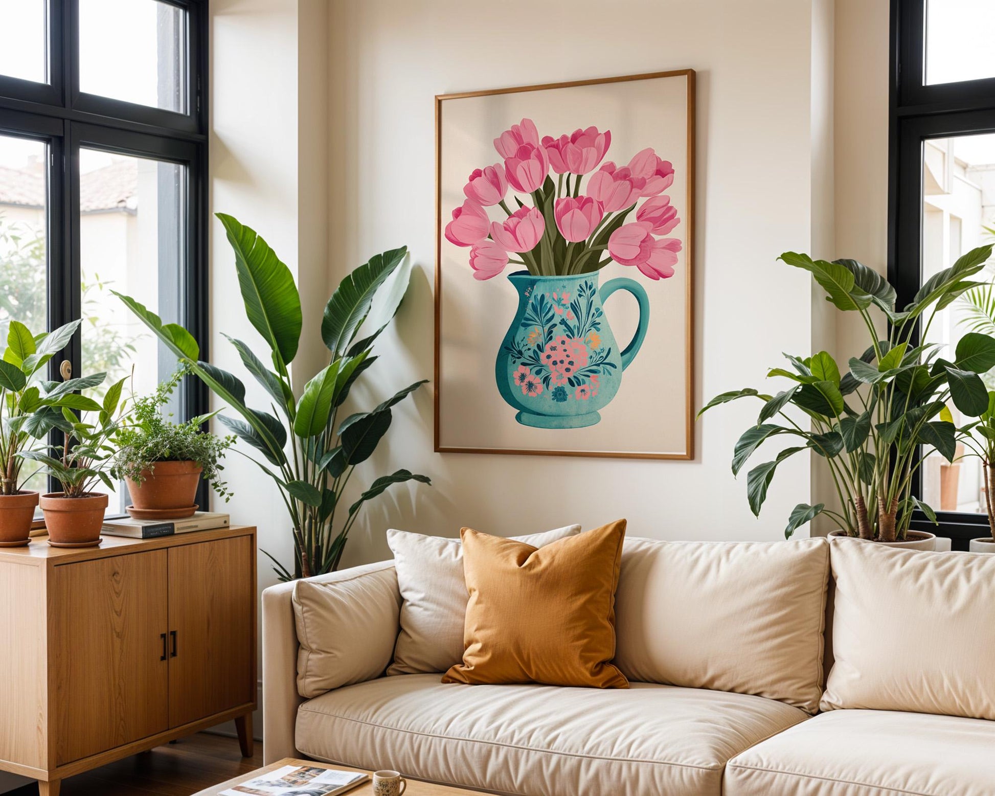Flower Wall Decor | Vibrant Tulip Poster