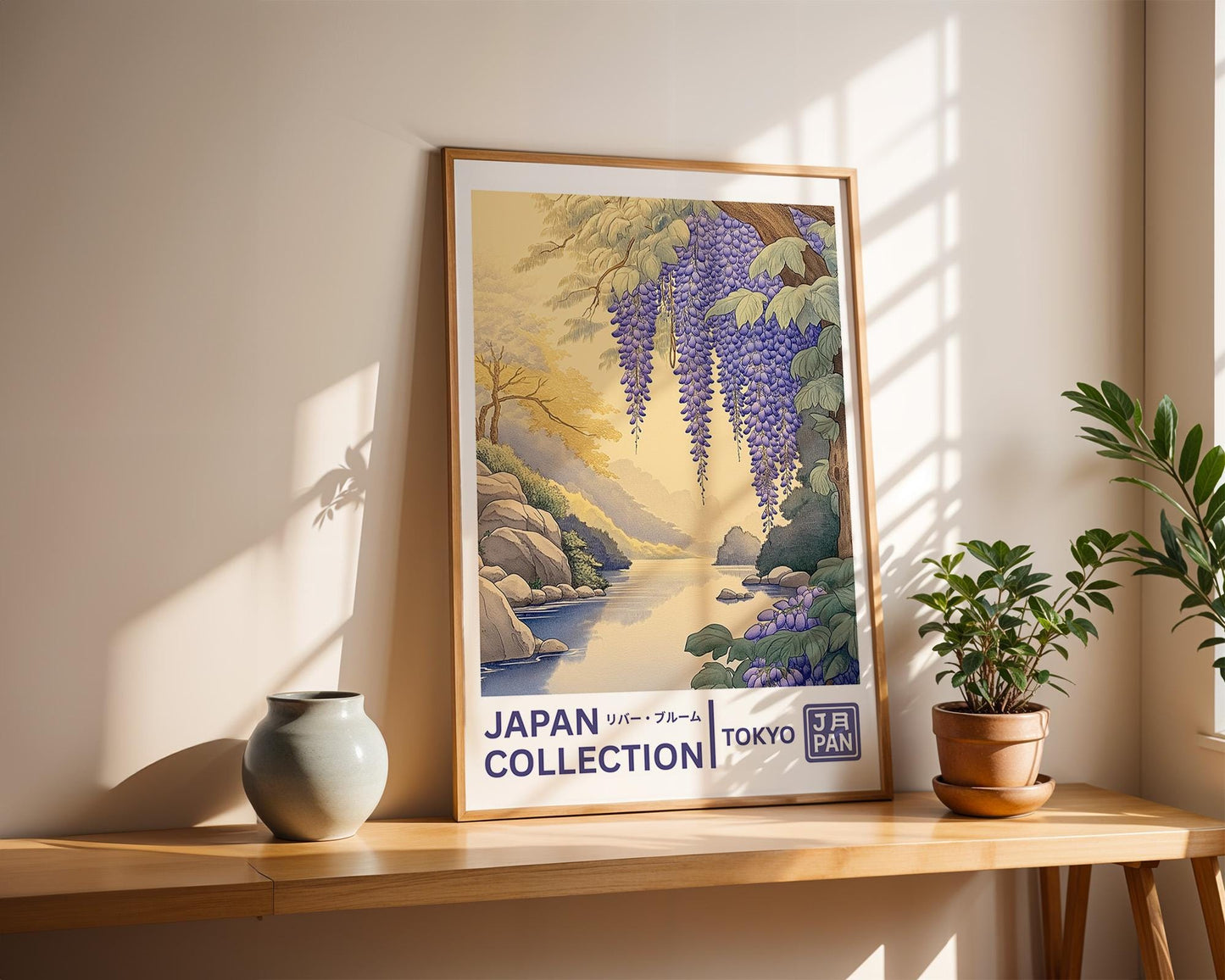 Japanese Wall Art | Wisteria Waterfall Print
