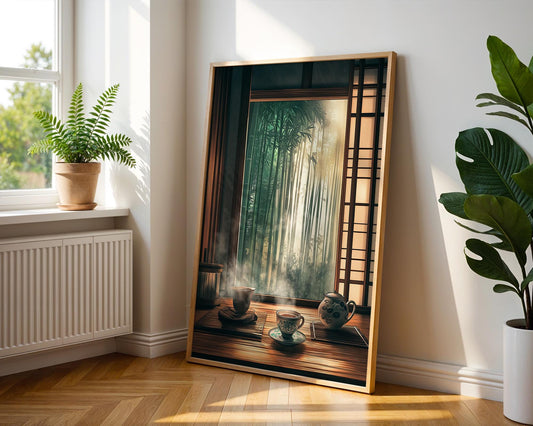Japanese Wall Art Print | Bamboo Forest Art & Zen Decor