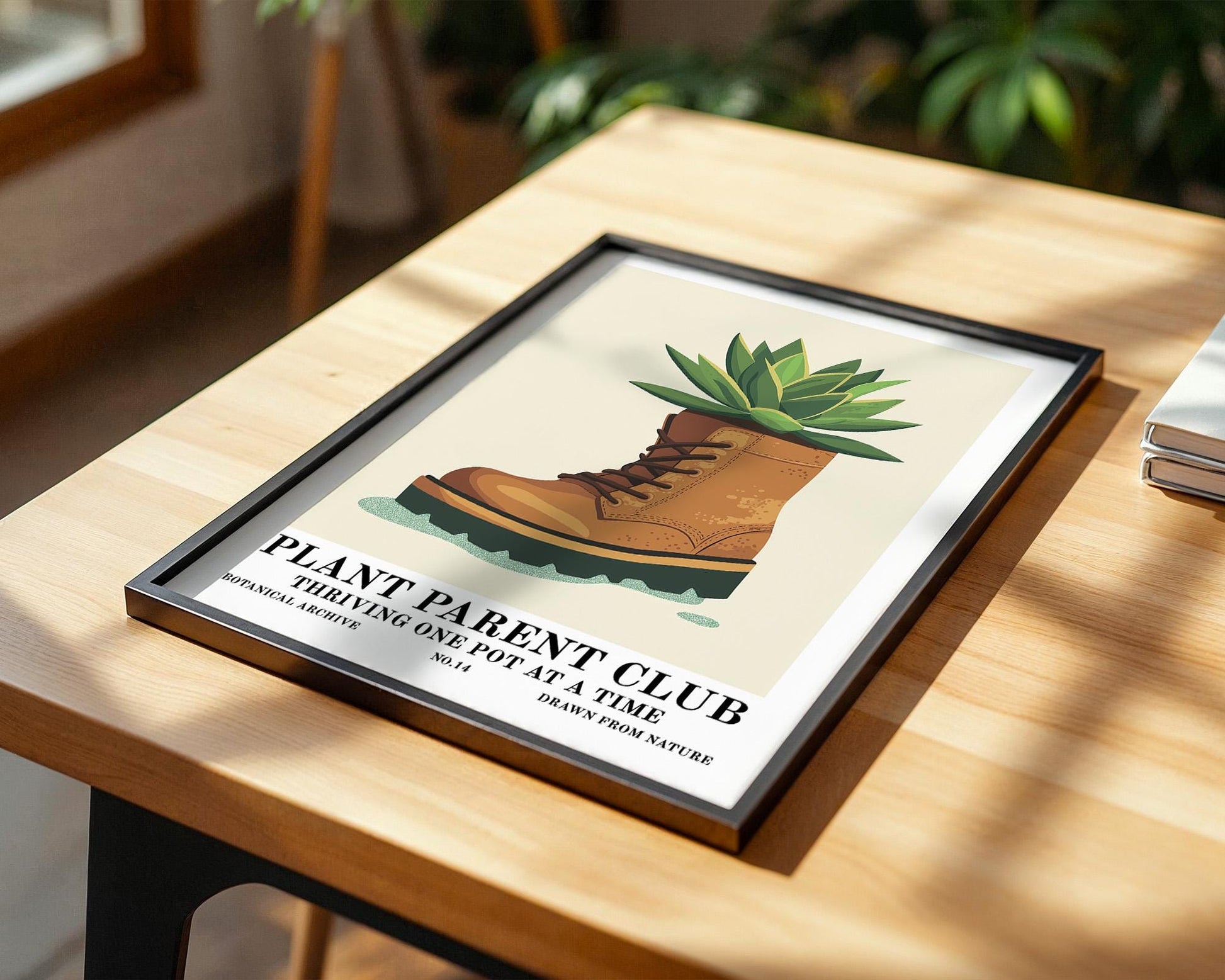 Flower Wall Decor | Retro Houseplant Poster
